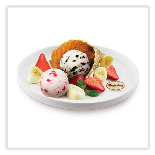Waffle cone with ice cream Creation