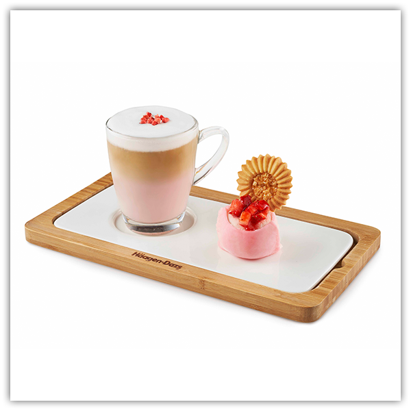 Tea Latte Strawberry Rosew Strawberry Mochi