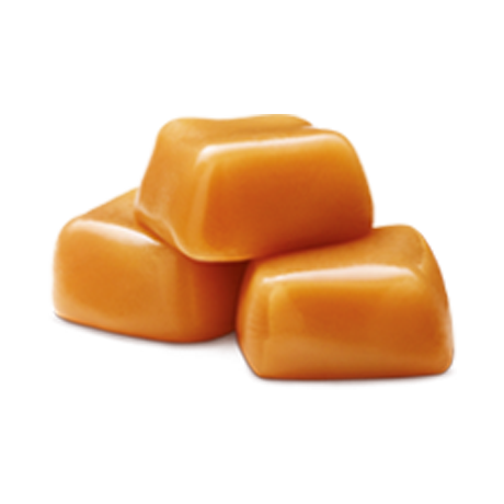 A stack of chewy caramels